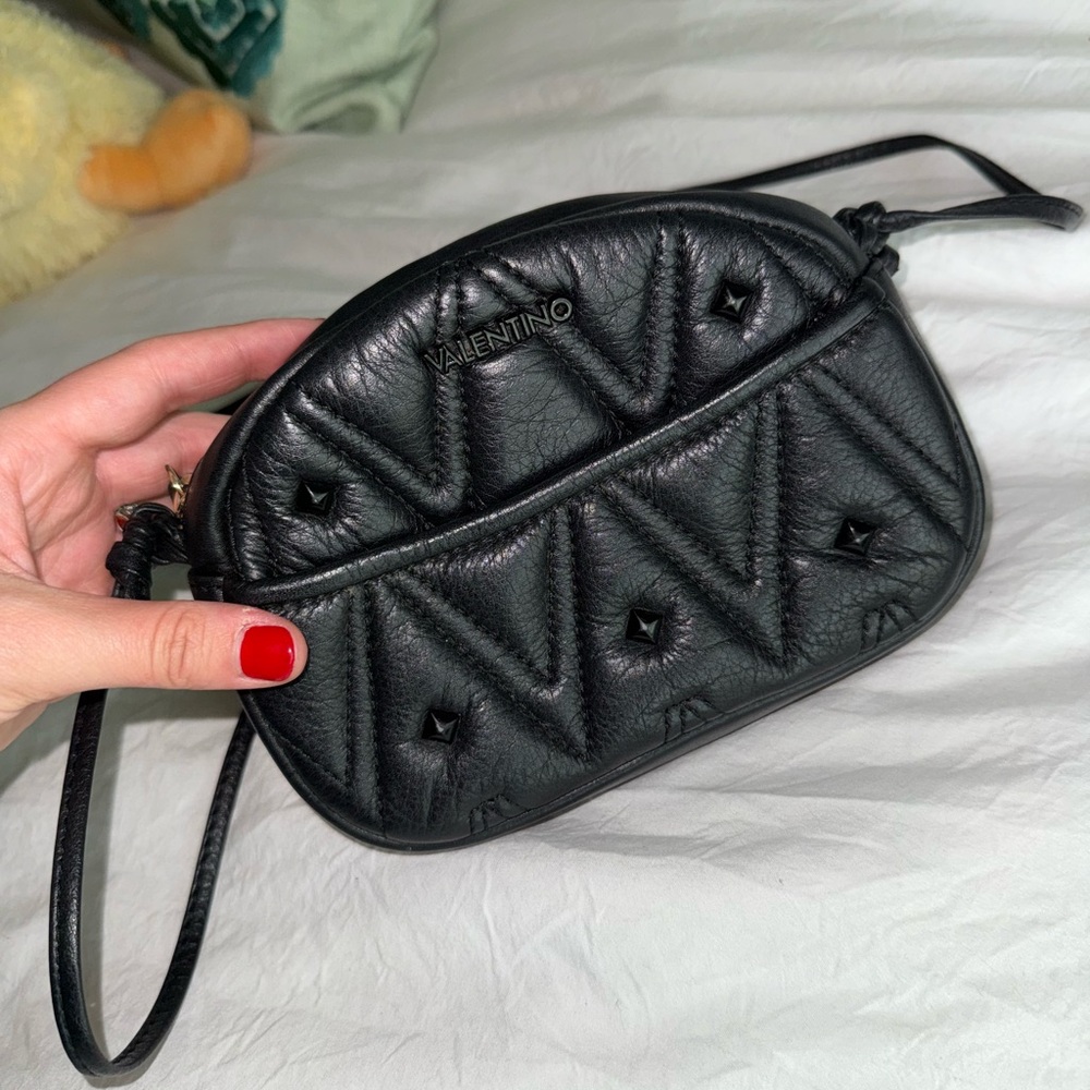Valentino Black Studded Crossbody Bag